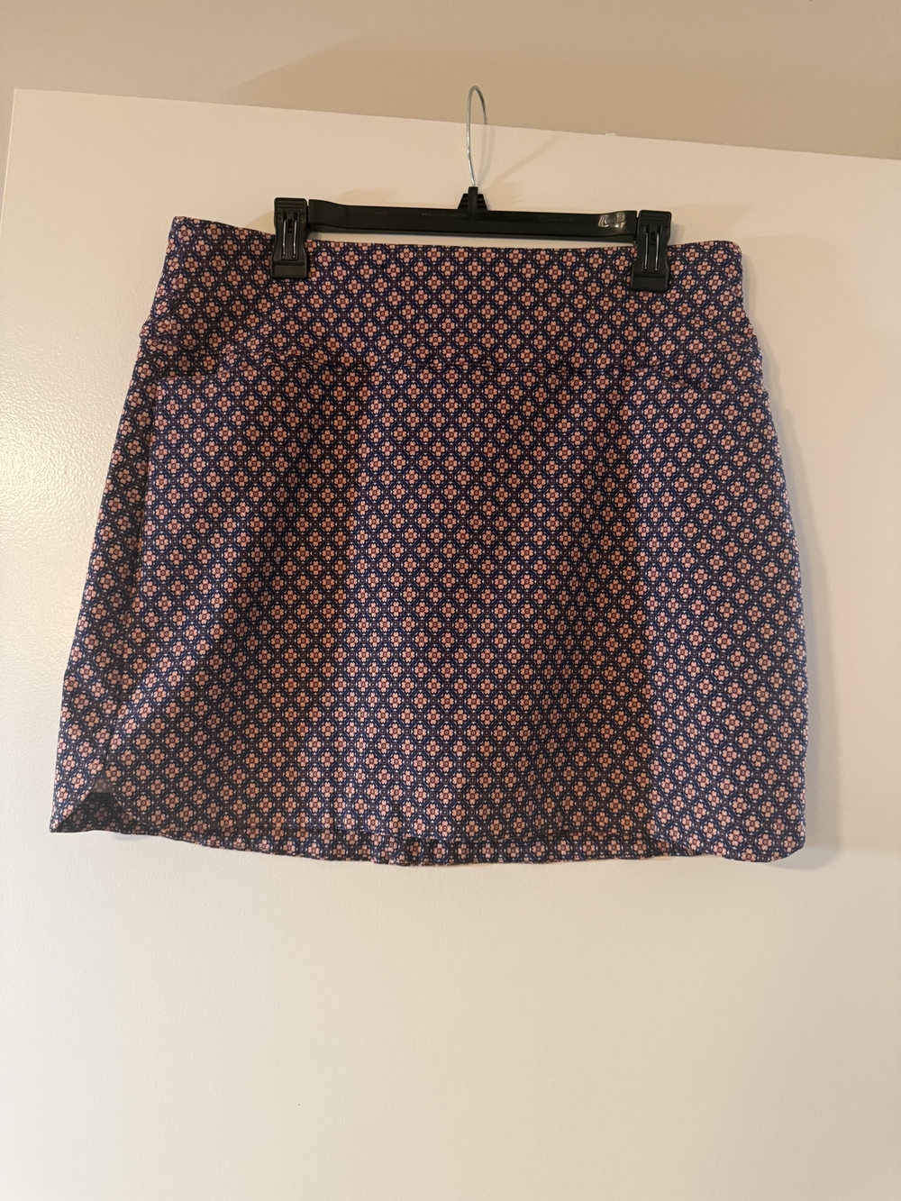 Navy and Pink Pattern Skort With Pockets!